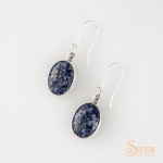 Lapis Earrings in Sterling Silver